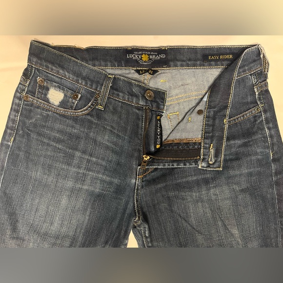 LUCKY BRAND JEANS, Size 12/31, Boot Cut, EASY RIDER STYLE. Good Condition. - Picture 3 of 7